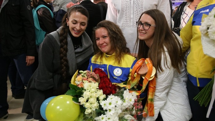 Зустріч паралімпійської збірної в аеропорту