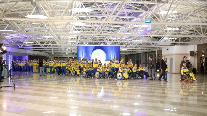 Зустріч паралімпійської збірної в аеропорту