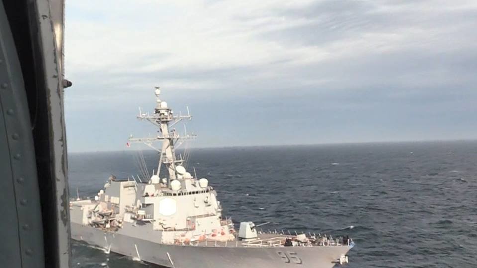 Накануне эсминец ВМС США зашел в порт Одессы