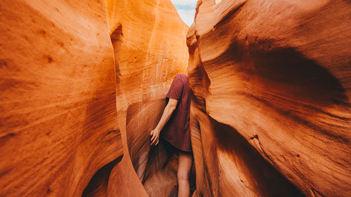 Люди і природа. “Squeezing through one of the incredibly narrow slot canyons in Escalante National Monument. Taken on a week long expedition through the deserts of southern Utah." Photo by Tanner Latham, Bozeman, Montana, USA.