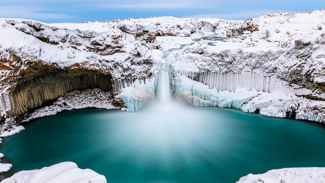 Вода. “Aldeyjarfoss Waterfall in Iceland, January 2018. The places that are hardest to get to are often the best and most peaceful." Photo by Jeremy Stevens, Fallsington, Pennsylvania, USA.
