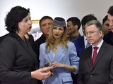 В открытии выставки приняла участие супруга президента Украины Марина Порошенко