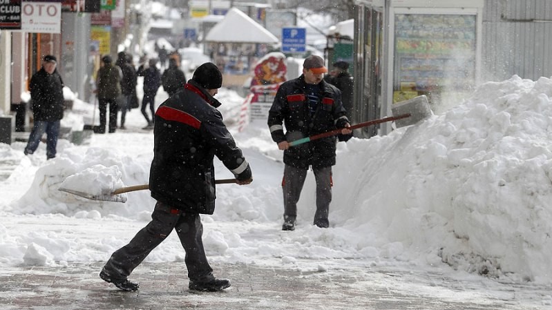 Мартовский снегопад в Киеве