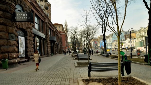 Каштаны высадили на месте лип, которые по словам чиновников не прижились на центральной улице города