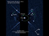 Первые три спутника Плутона — Харон, Никта и Гидра — были открыты с 1978 по 2005 год, а в 2011 и 2012 годах космический телескоп "Хаббл" обнаружил два новых спутника, получивших временные обозначения P4 и P5