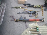 Автомобиль Госпогранслужбы Украины, обстрелянный боевиками из РФ