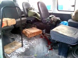 Автомобиль Госпогранслужбы Украины, обстрелянный боевиками из РФ