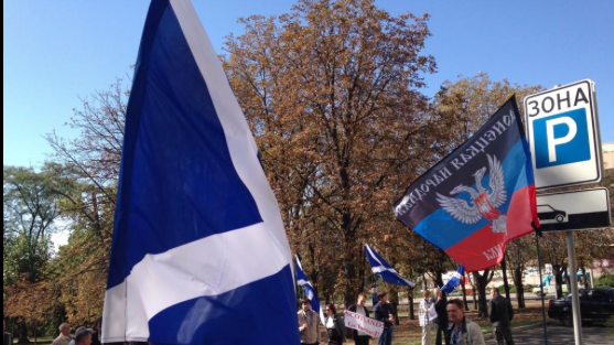 Сепаратисты в Донецке устроили митинг за независимость Шотландии