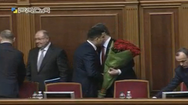 Порошенко поздравляет Гроймана