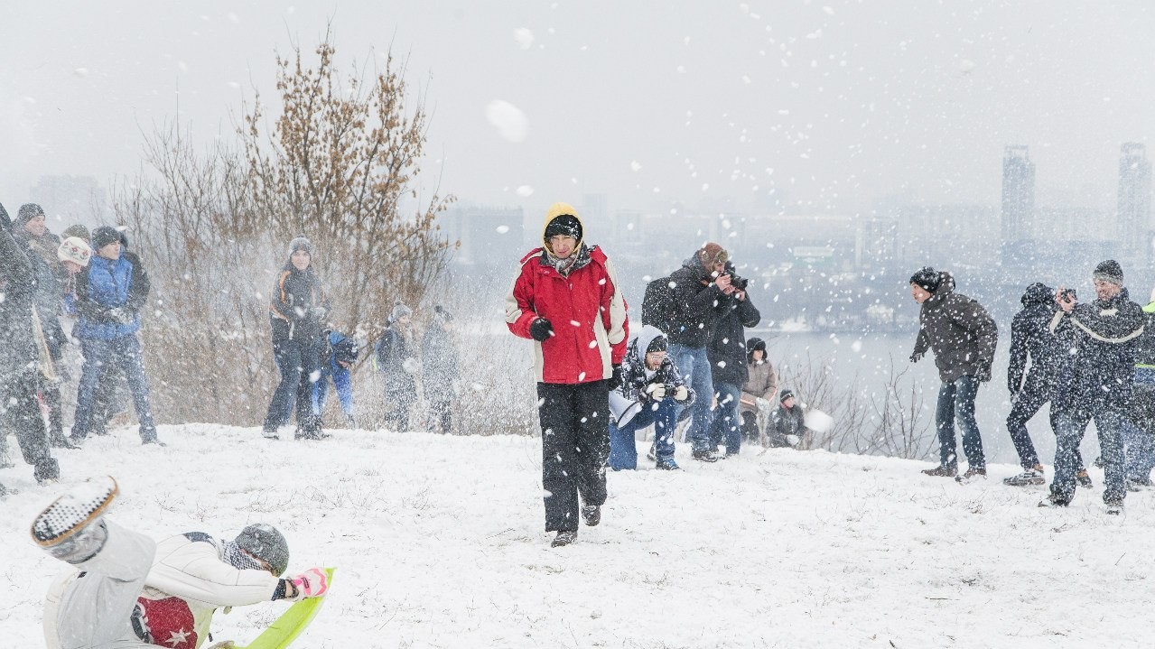 Битва сніжками анонсувалася в соцмережі.