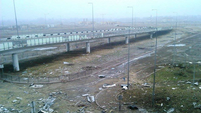 Під час бою в новому терміналі загорівся пластик