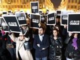 Акция солидарности с изданием Charlie Hebdo в Париже