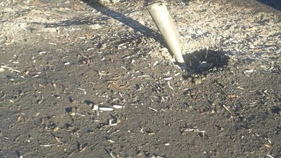 Залишки снаряду у Гірнику, 13 лютого