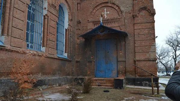 Поврежденные церкви Луганской области из-а боевых действий, март 2015 год