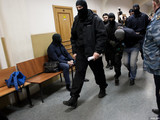 Фото из суда над подозреваемыми в убийстве Бориса Немцова. Фото: Филипп Киреев