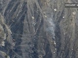 Фото с места крушения самолета во Франции, Альпы