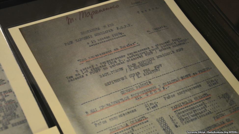 Рішення Політбюро ЦК КП(б)У щодо організації прийому переселенців з областей РСФРР. Таємний витяг з протоколу 25 жовтня 1933 року