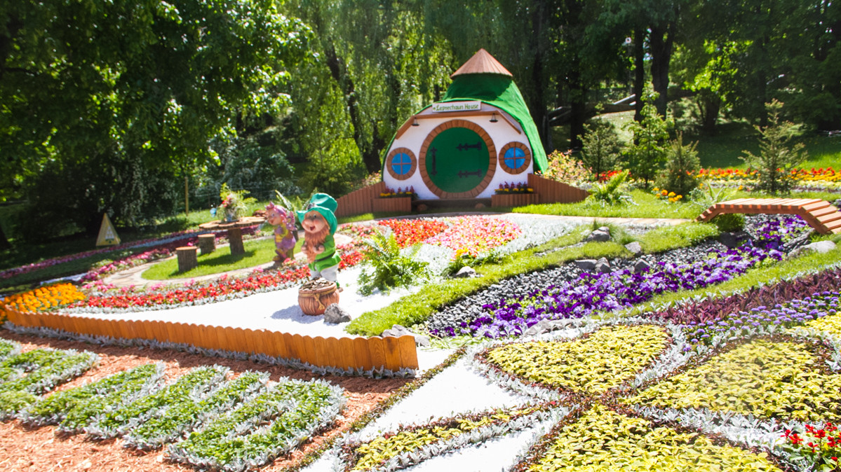 Необычные композиции из цветов привлекли внимание посетителей