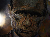 Лицо Путина сделано из гильз