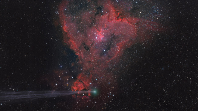 Комета C/2014 E2 Jacques. Фото Lefteris Velissaratos