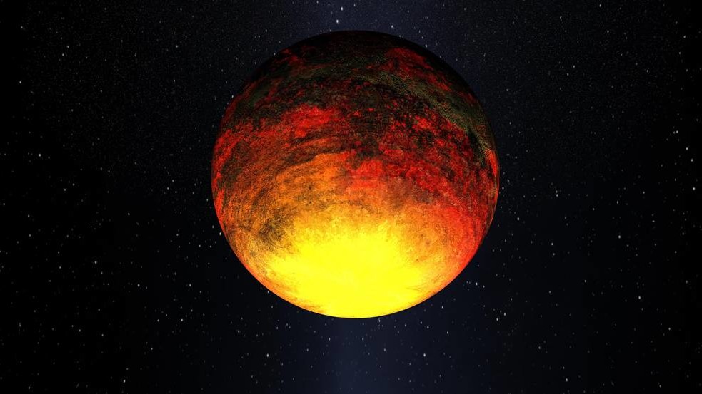 Kepler-10b. По мнению ученых, под поверхностью планеты находится океан из лавы