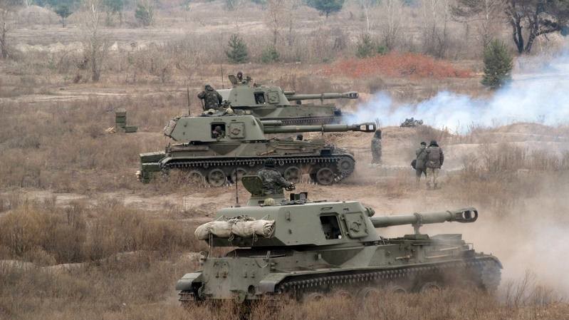Учения артиллеристов на Харьковщине
