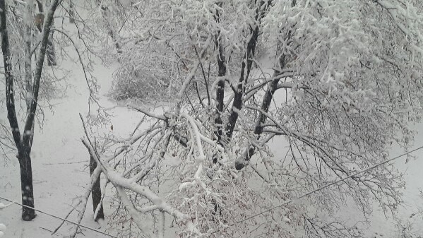 Последствия снегопада в Харькове