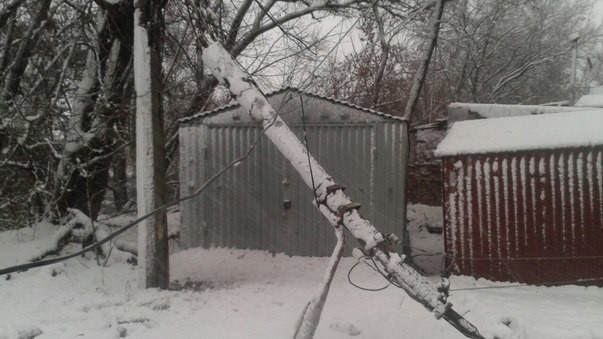 Последствия снегопада в Харькове