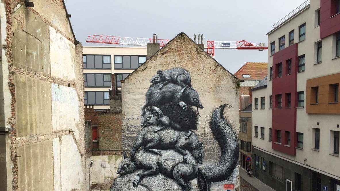 3 місце. Автор ROA, Остенд, Бельгія.