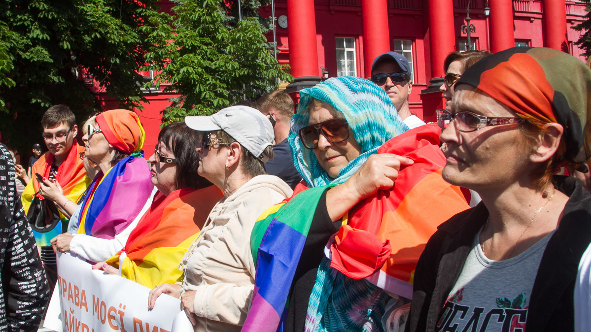 В акции участвовали активисты из разных стран