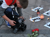 Около сотни человек собрались в центре Киева почтить память Гонгадзе
