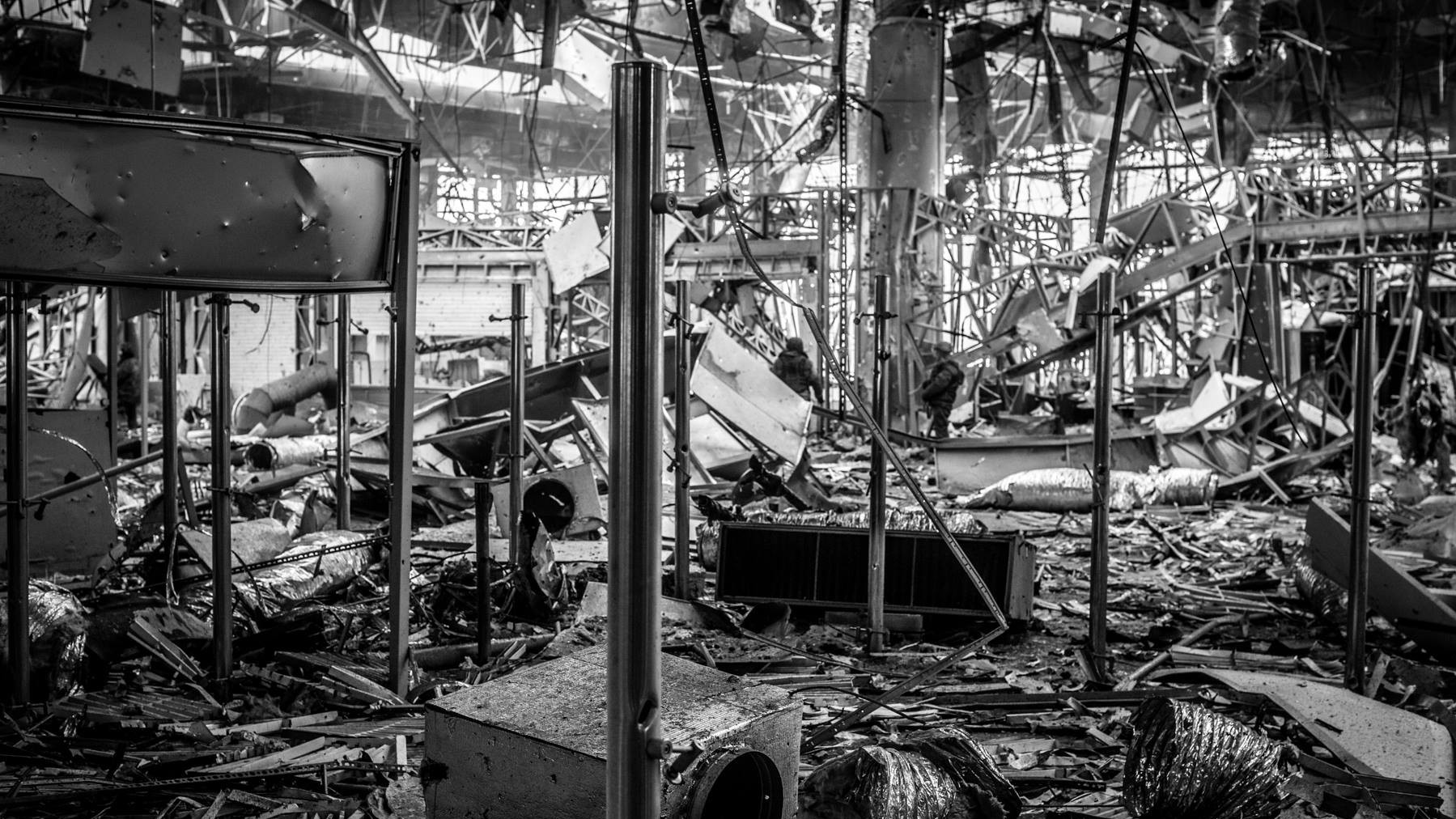 Мапа ілюструє масштаби руйнувань в аеропорту