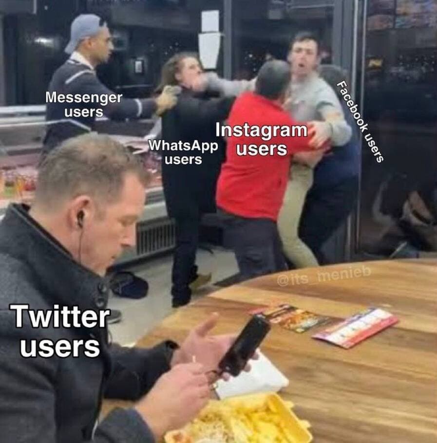Пользователи WhatsApp, Instagram, Facebook/Пользователи Twitter