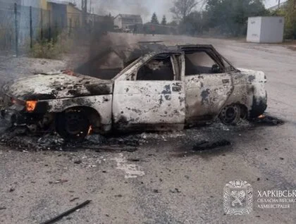"Шахед" влучив в автомобіль у Харківській області: є поранені