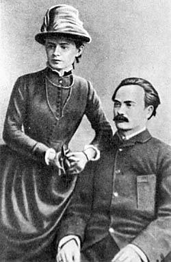 Иван Франко с женой Ольгой Хоружинской
